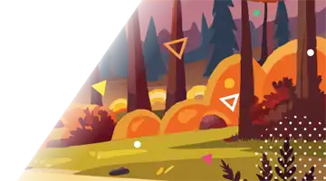Imagem de uma cena outonal vibrante com um fundo de floresta, representando o torneio sazonal no cassino Booi Brasil e destacando a abordagem única do cassino para eventos temáticos.